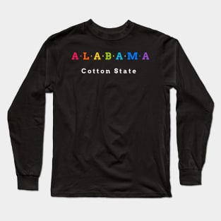 Alabama, USA. Cotton State. Long Sleeve T-Shirt